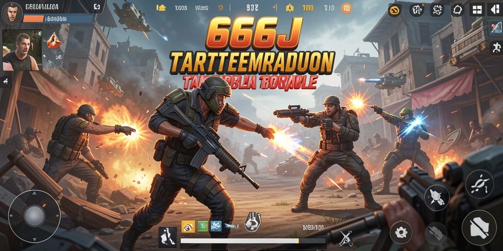 Screenshot gameplay 666J dengan aksi Battle Royale yang mendebarkan.