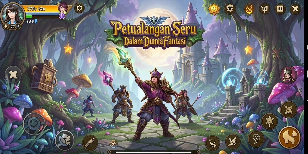 Screenshot gameplay 77RP menampilkan petualangan menakjubkan dengan grafis yang memukau.
