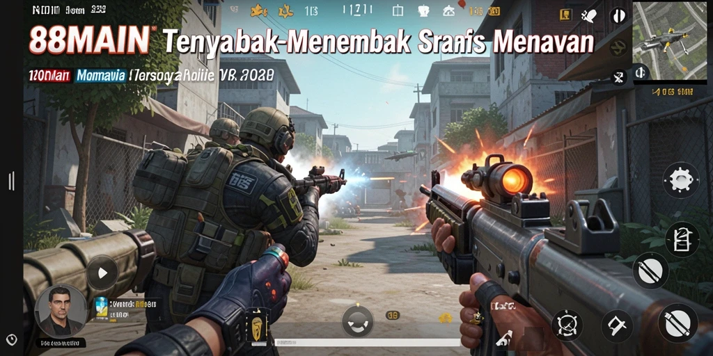 Tangkapan layar utama 88MAIN menampilkan aksi tembak-menembak yang intens.