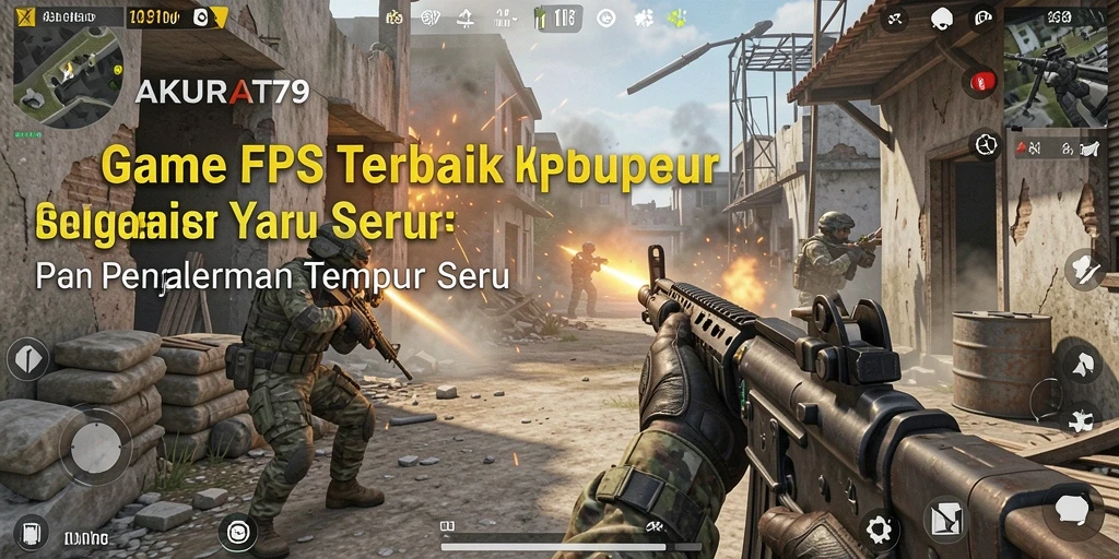 Tangkapan layar gameplay AKURAT79 menampilkan aksi tembak-menembak intens di medan perang.