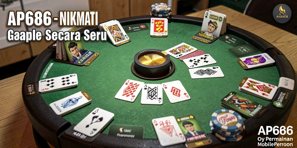 Screenshot gameplay Gaple yang seru dalam AP686.
