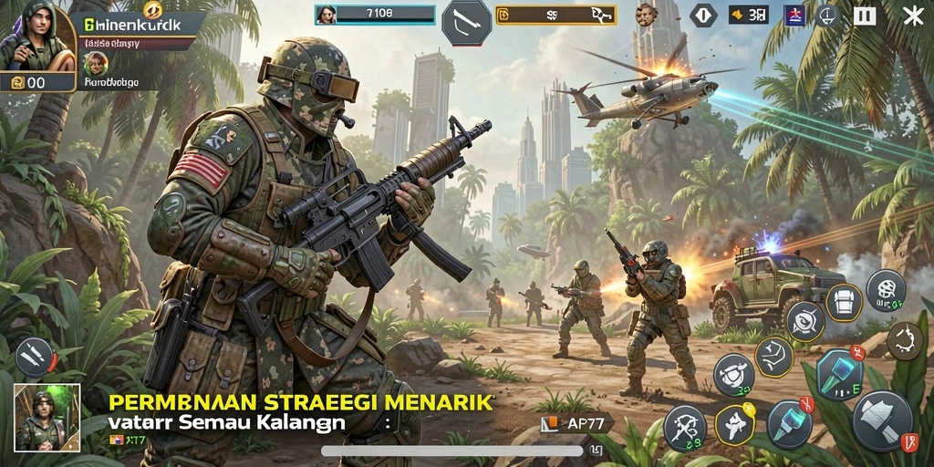 Tampilan gameplay API77 yang menampilkan aksi strategi seru.