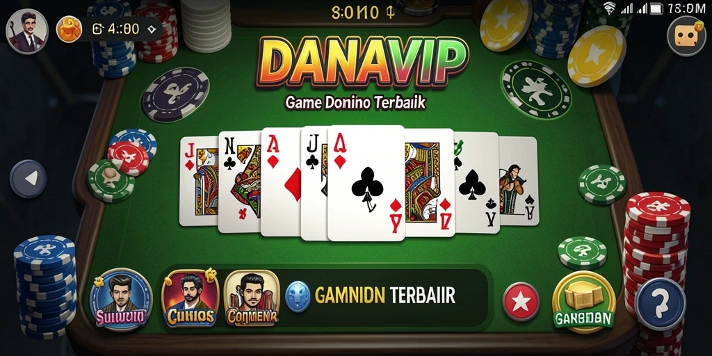 Tampilan menarik dari permainan gameplay Domino di DANAVIP.