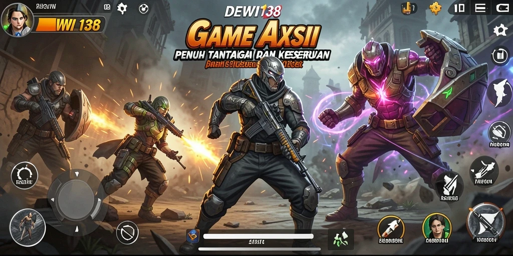 Screenshot DEWI138 menunjukkan aksi mendebarkan dalam pertempuran.