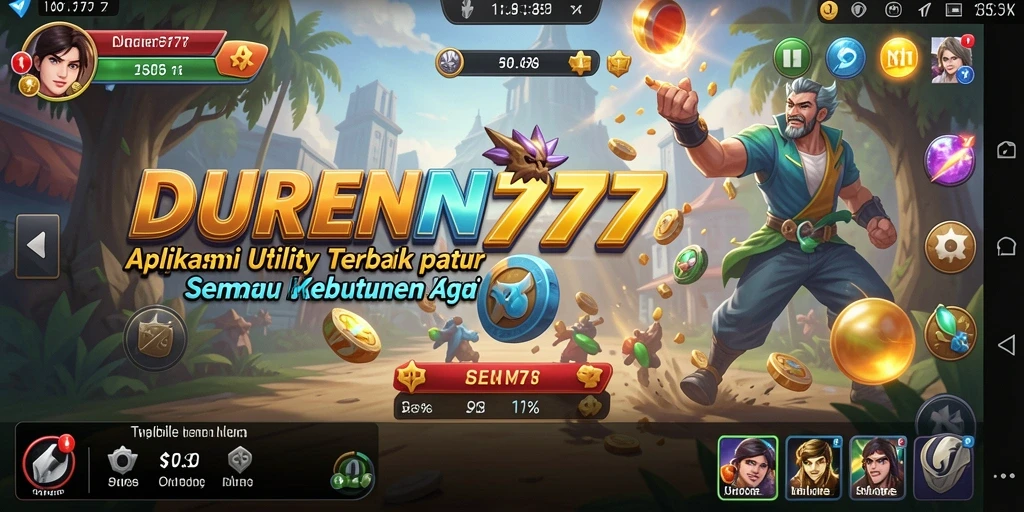 Tampilan utama DUREN777 dengan fitur-fitur Utility yang luar biasa.