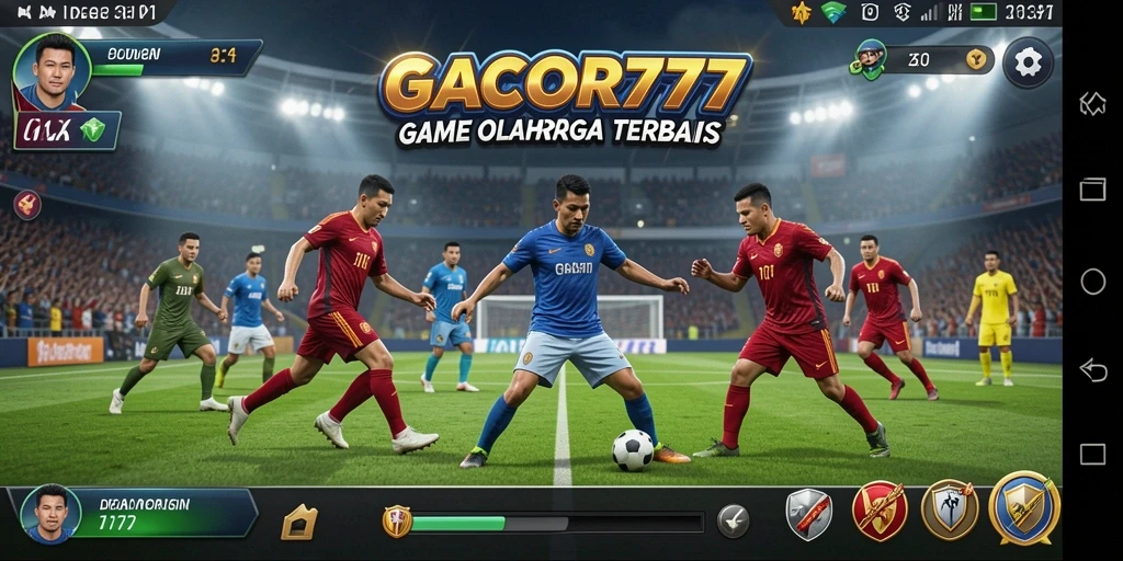 Tampilan gameplay GACOR777 dengan aksi olahraga yang mendebarkan.