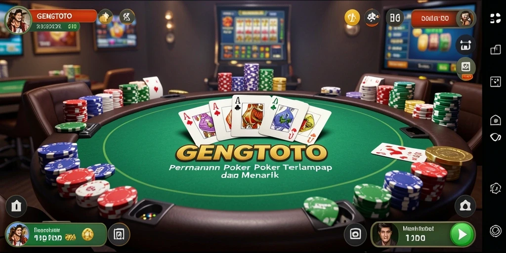 Tampilan screenshot utama GENGTOTO yang menunjukkan keseruan permainan Poker.