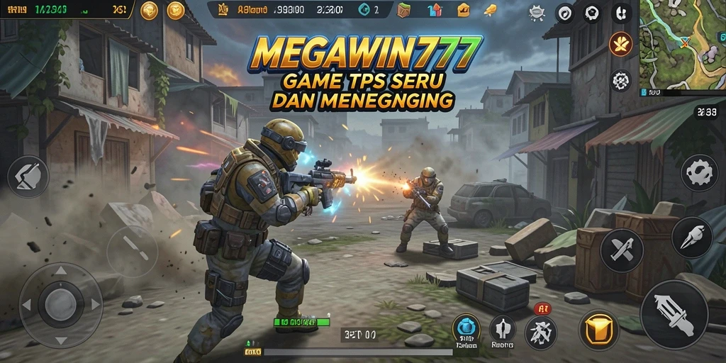 Screenshot gameplay MEGAWIN777 menampilkan aksi seru TPS.