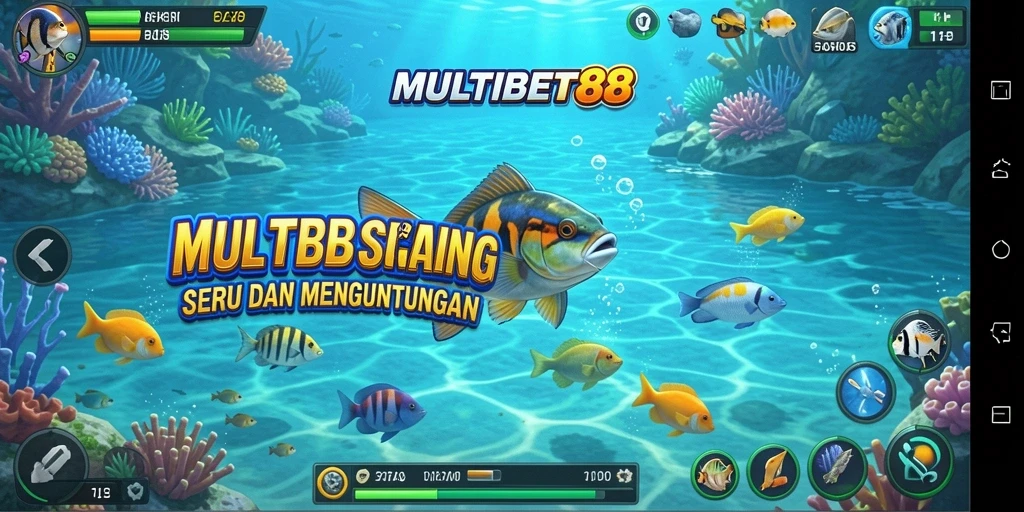 Tampilan gameplay MULTIBET88 yang seru dan menegangkan saat memancing.