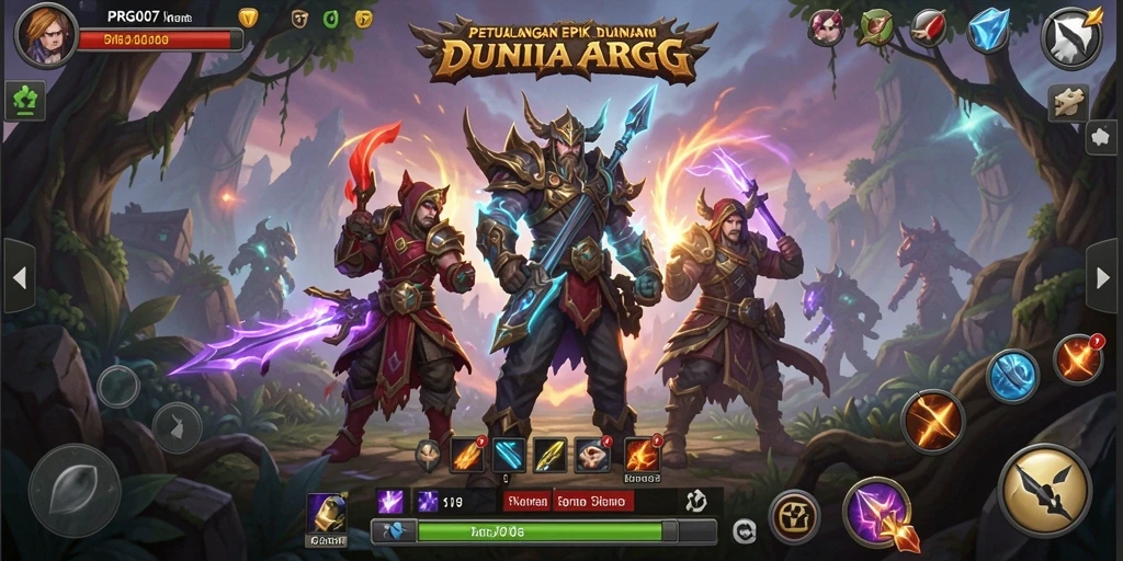 Tangkapan layar gameplay PRG007 menunjukkan aksi pertarungan yang seru.