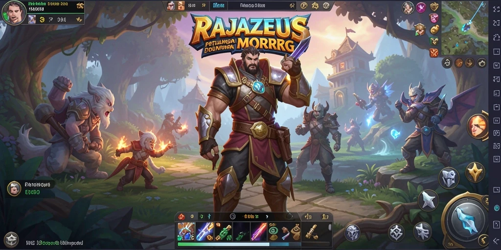 Screenshot gameplay RAJAZEUS yang menarik dan mendebarkan.