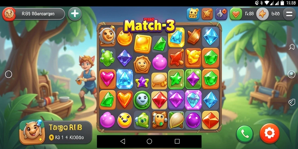 Tampilan gameplay RK88 yang penuh warna dan menantang.