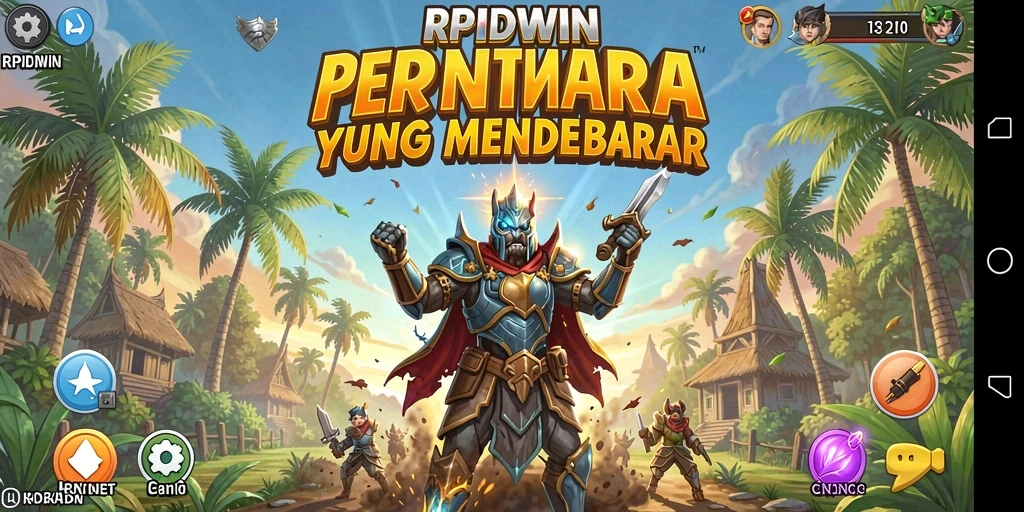 Gameplay RPIDWIN yang seru dalam melindungi markas dari serangan musuh.
