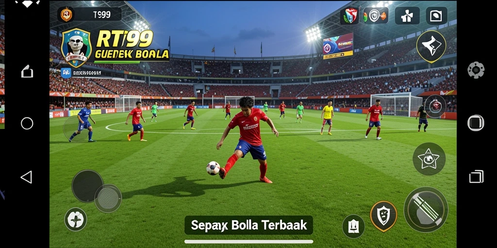 Screenshot gameplay RT99 menampilkan aksi seru di lapangan.