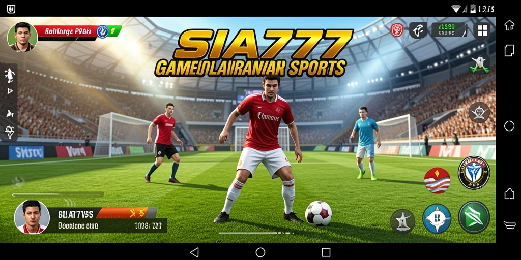Tampilan gameplay seru di SIA777, menampilkan aksi olahraga yang mendebarkan.