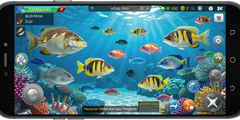 Screenshot utama menampilkan aksi gameplay seru di <strong>TOPANHOKI</strong>.